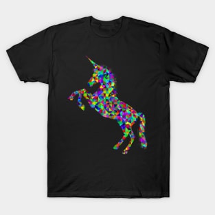 Jumping and colorful Unicorn- T-Shirt